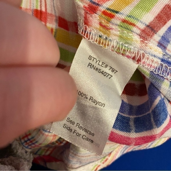 CAbi Soft Plaid Cirque Tunic Shirt Multicolor Medium - Picture 4 of 5